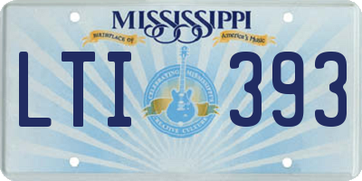 MS license plate LTI393