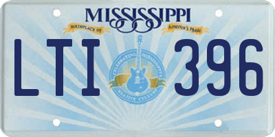 MS license plate LTI396