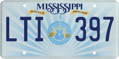 MS license plate LTI397