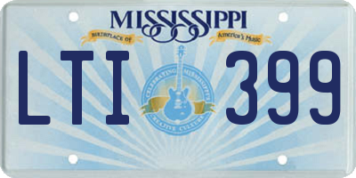 MS license plate LTI399