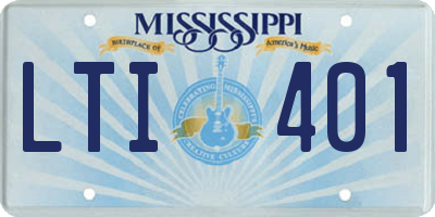 MS license plate LTI401