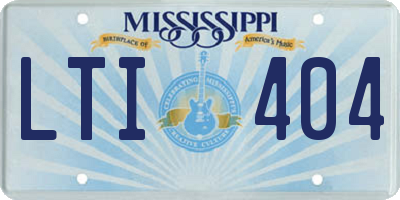 MS license plate LTI404