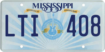 MS license plate LTI408