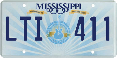 MS license plate LTI411