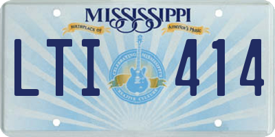 MS license plate LTI414