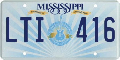 MS license plate LTI416