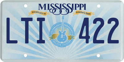 MS license plate LTI422