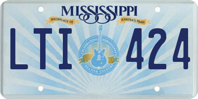 MS license plate LTI424