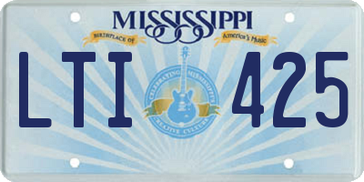 MS license plate LTI425