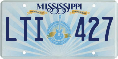 MS license plate LTI427