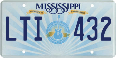 MS license plate LTI432