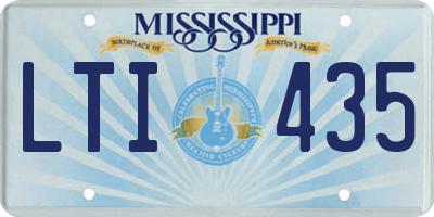 MS license plate LTI435