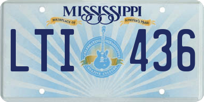 MS license plate LTI436