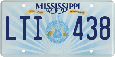 MS license plate LTI438