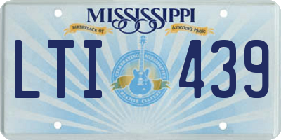MS license plate LTI439
