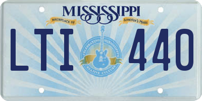 MS license plate LTI440