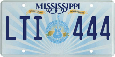 MS license plate LTI444