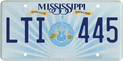 MS license plate LTI445