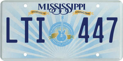 MS license plate LTI447