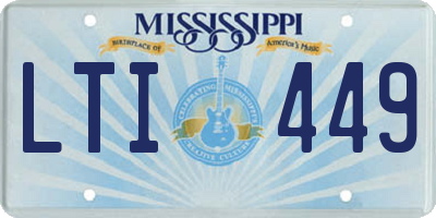 MS license plate LTI449