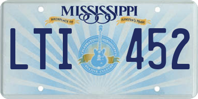 MS license plate LTI452