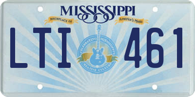 MS license plate LTI461