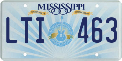 MS license plate LTI463