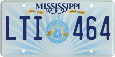 MS license plate LTI464