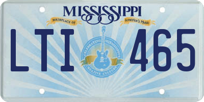 MS license plate LTI465