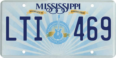 MS license plate LTI469