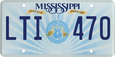 MS license plate LTI470