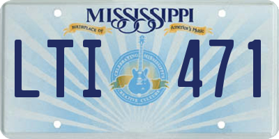 MS license plate LTI471