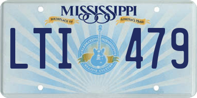 MS license plate LTI479