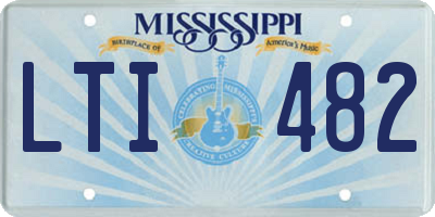 MS license plate LTI482