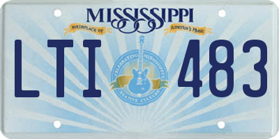 MS license plate LTI483