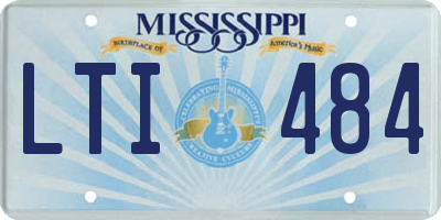 MS license plate LTI484