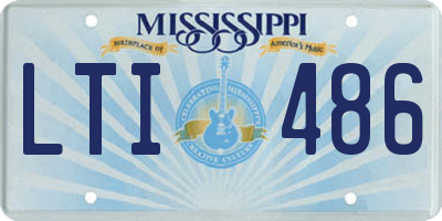 MS license plate LTI486