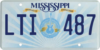 MS license plate LTI487