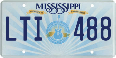MS license plate LTI488