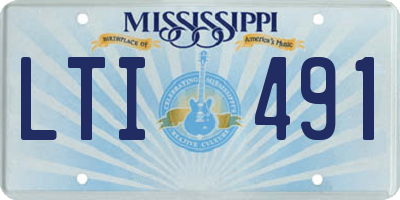 MS license plate LTI491