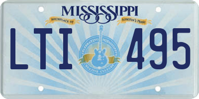 MS license plate LTI495