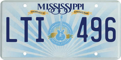 MS license plate LTI496