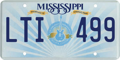 MS license plate LTI499