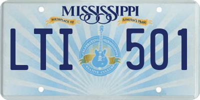 MS license plate LTI501