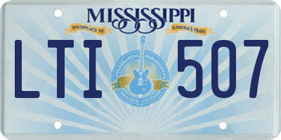 MS license plate LTI507
