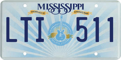 MS license plate LTI511