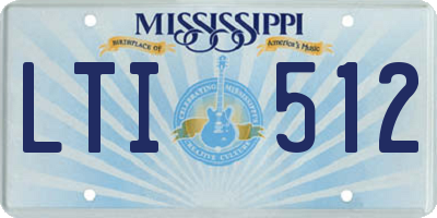 MS license plate LTI512