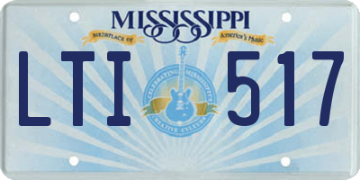 MS license plate LTI517