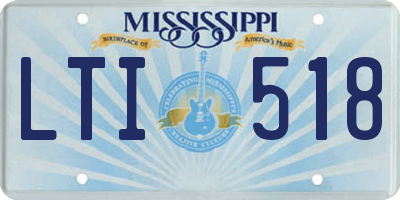 MS license plate LTI518