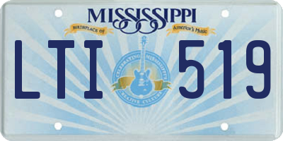 MS license plate LTI519